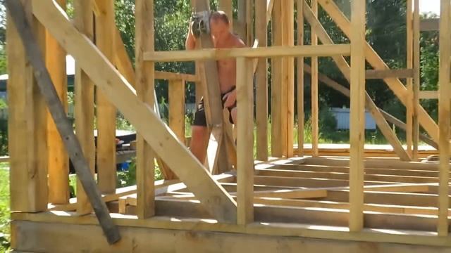 Каркасные стены первого этажа ч.2. смотреть онлайн