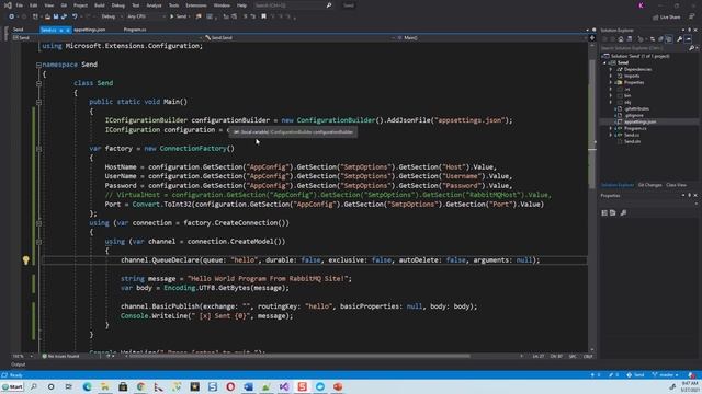 Hello World Send and Receive Message Using RabbitMQ and ASP.NET 5 смотреть онлайн