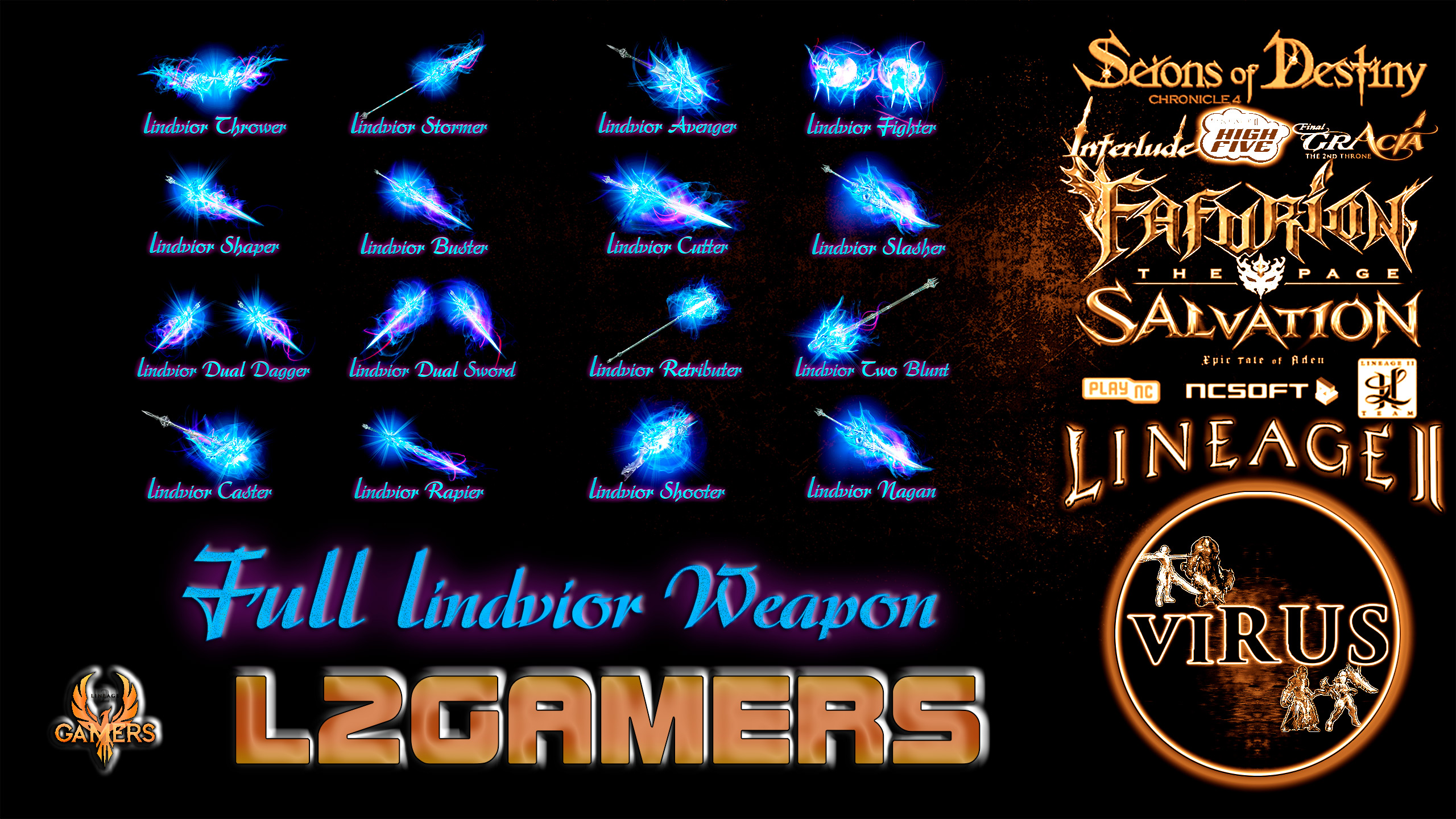 Full Set Of Lindvior Weapons For The Www.L2Gamers.Cl Server. LINEAGE II-Interude ◄√i®uS►