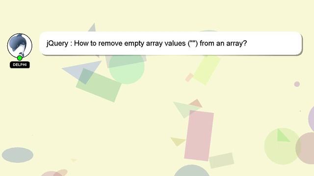 jQuery : How to remove empty array values ("") from an array? смотреть онлайн
