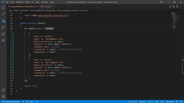 Query Builder Laravel | INSERT SQL - INSERT IGNORE INTO смотреть онлайн