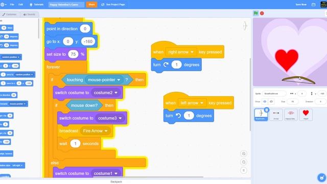 Scratch Tutorial | Happy Valentine's Game | Scratch Valentine's Game смотреть онлайн