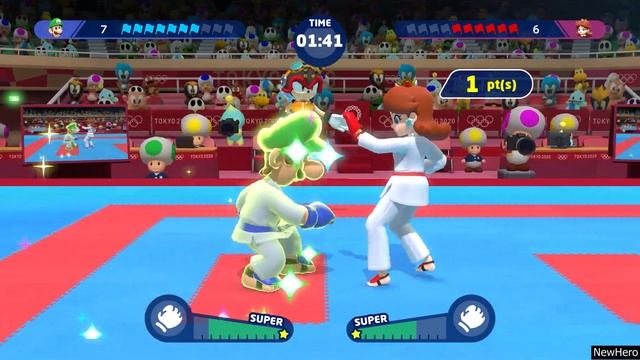 Mario & Sonic at the Tokyo 2020 Olympic Games - Luigi Vs. Daisy | Karate смотреть онлайн