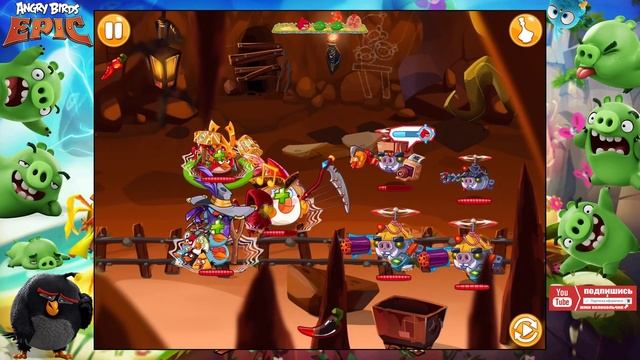 Angry Birds Epic #391 ПЕЩЕРА 23 LVL 6 ВРЕДОНОСНЫЙ ТУМАН Геймплей Walkthrough Мультик игра для детей смотреть онлайн