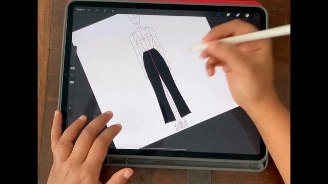 Tutorial 3: How to draw trousers in Procreate - Fashion Illustration for Beginners смотреть онлайн
