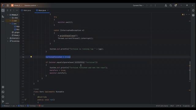 Tortoise/Hare Race (Java Multi-threaded programming) смотреть онлайн