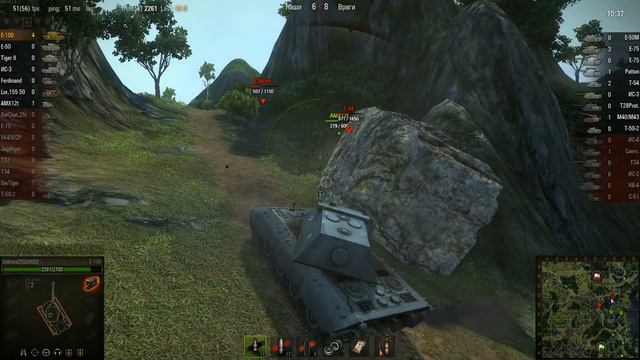 WOT: Хребет Дракона - E-100 - 8 фрагов - Воин, смотреть онлайн