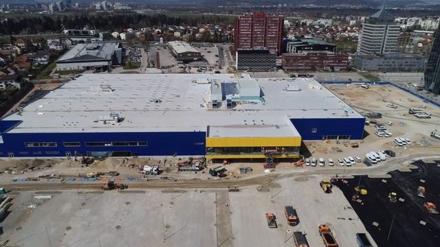 IKEA Ljubljana Slovenija - gradnja trgovine - dron 1 / maj 2020 смотреть онлайн