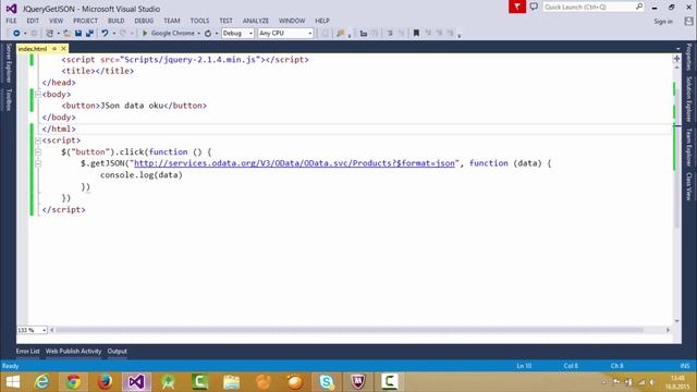 Yakın Kampüs - JQuery - Ders 7 - JQuery ile JSON Data Okuma смотреть онлайн