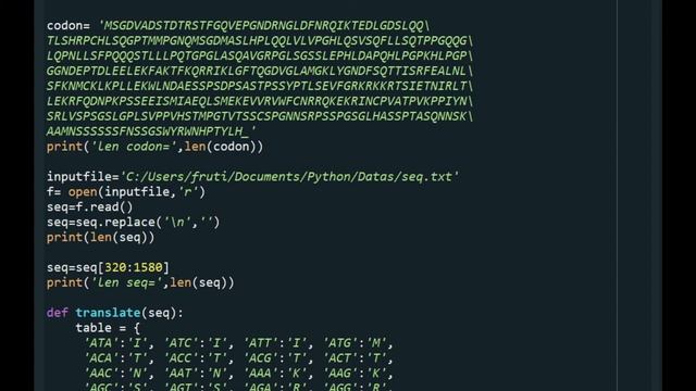DNA Translation in Python смотреть онлайн
