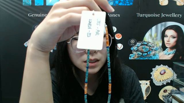 20240802-02 Natural Turquoise Spiny Oster Burma Jadeite 16inch 14gram Spiritual And Healing Jewelry