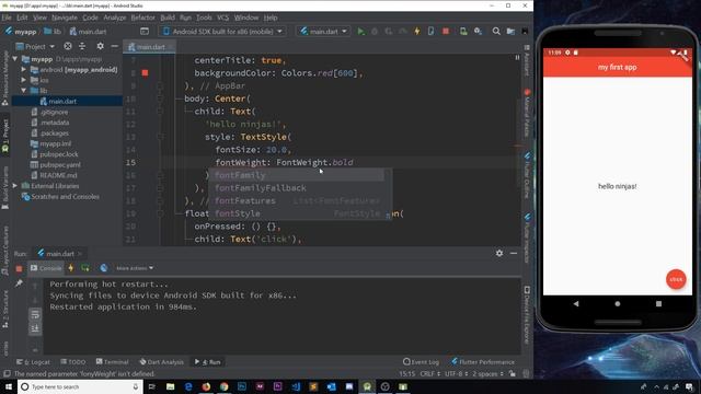 Flutter Tutorial for Beginners #6 - Colours & Fonts смотреть онлайн
