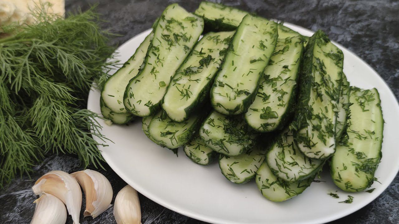 Быстрые малосольные огурцы - Рецепт малосольных огурцов в пакете