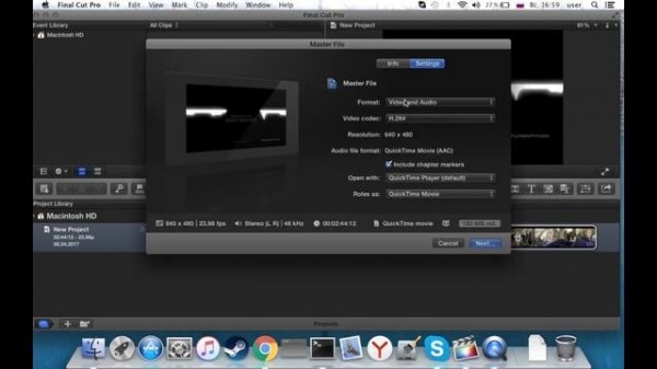 КАК СОХРАНИТЬ ВИДЕО В FINAL CUT PRO