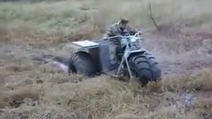 Трех колесный вездеход -тестовый заезд.AVI