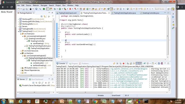 12 - Spring boot Introduction to Unit Testing with JUnit Hello World смотреть онлайн