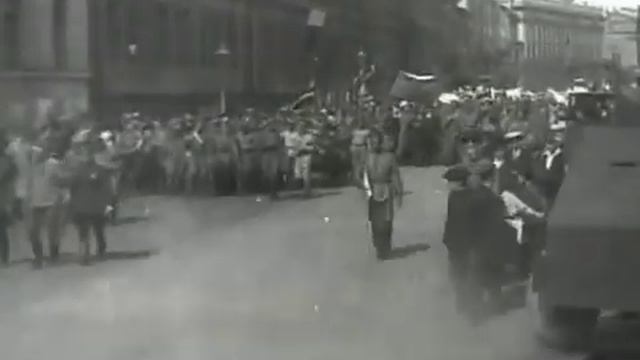 Кинохроника смутного времени. Петроград, лето 1917, Временное правительство Керенского смотреть онлайн