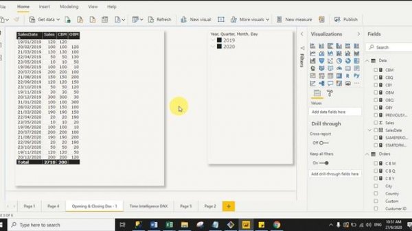 Opening Balance DAX | Closing Balance DAX | Time Intelligence DAX functions in Power Bi