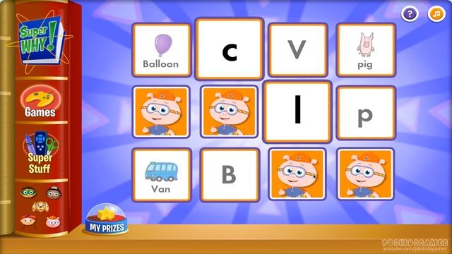 Super Why - Alpha Pigs Amazing Alphabet Match Up смотреть онлайн