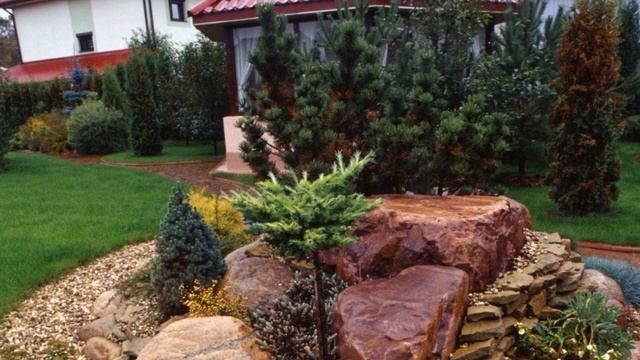 Большие камни в ландшафтном дизайне / 75 Вариантов красивого ландшафтного дизайна на вашем участке смотреть онлайн