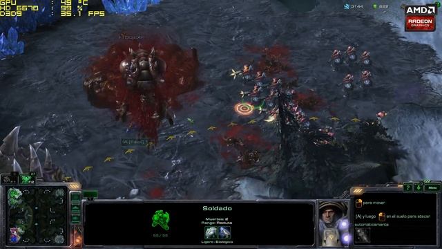 StarCraft II: Heart of the Swarm on AMD RADEON HD 6670 GDDR3 Gameplay смотреть онлайн