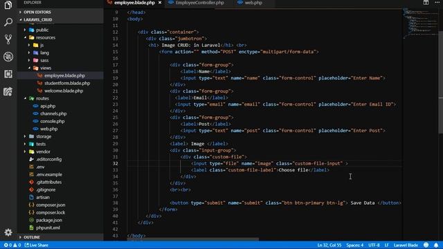 Laravel Image CRUD : How to insert image into database in laravel смотреть онлайн
