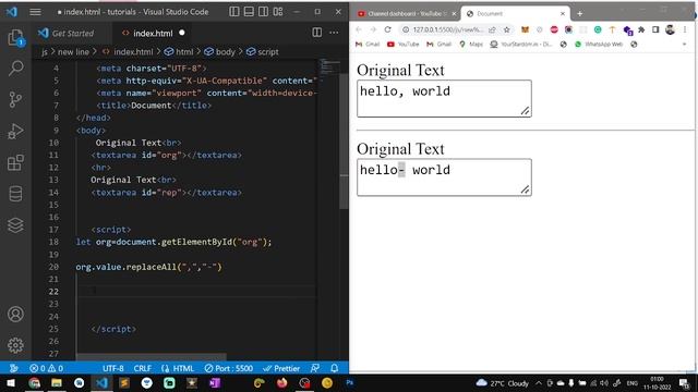 Javascript String Replacement tutorial | Replace JavaScript Strings | WeezyTube смотреть онлайн