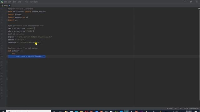 How to build an ETL pipeline with Python | Data pipeline | Export from SQL Server to PostgreSQL смотреть онлайн