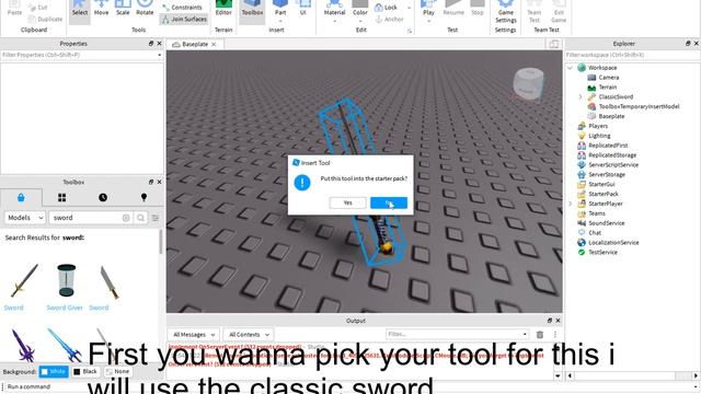 Roblox Studio| How to make a E to pick up tool смотреть онлайн