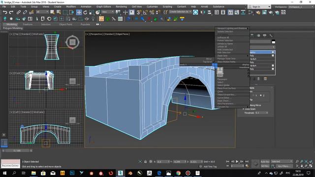 Моделирование и текстурирование Lowpoly моста в 3dsMax. Часть1, моделирование.