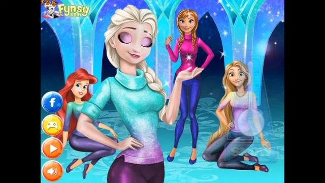 Princess Playing Snowballs (Принцессы Диснея играют в снежки) смотреть онлайн