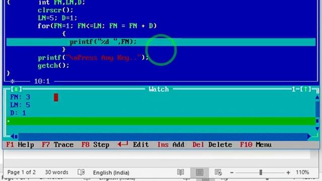 WAP to print 1,2,3,4,5 using for loop. смотреть онлайн