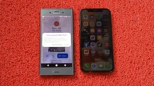SONY XPERIA XZ1 VS IPHONE X google meet & incomig call (same time)