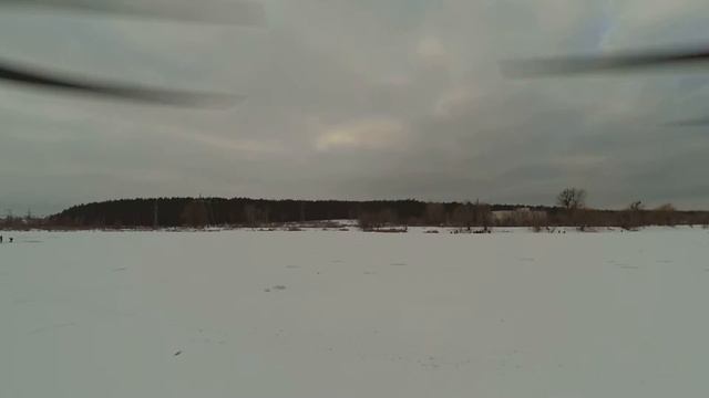 Полет над прудом #14 на р. Нивка. Святошино. Зима. F450. 29.01.2017 смотреть онлайн