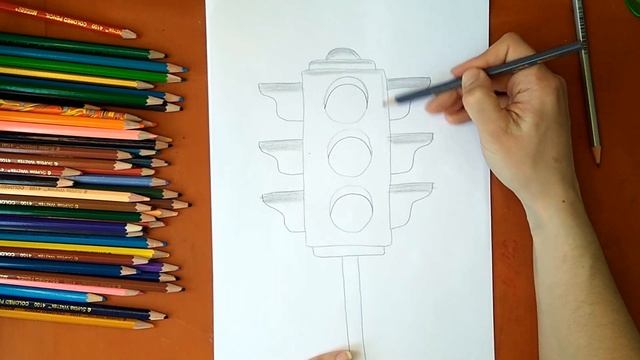 Как нарисовать светофор. Онлайн-школа рисования 