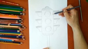 Как нарисовать светофор. Онлайн-школа рисования "Малевашки"
