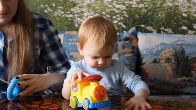 Паровоз с пультом управления BABY GO развивающая игрушка Open Toy Train смотреть онлайн