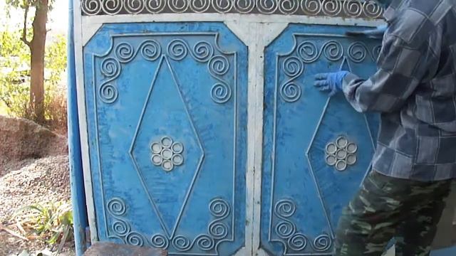 Покраска ворот с узорами смотреть онлайн