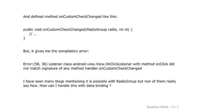Android : How to bind method on RadioGroup on checkChanged event with data-binding смотреть онлайн