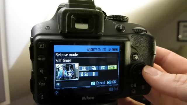 Setting a self timer using release mode on Nikon D3300 смотреть онлайн