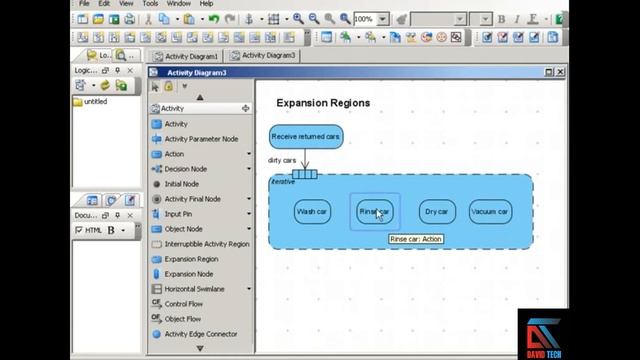 What is expansion region in activity diagram in uml in English.? Class=9: смотреть онлайн