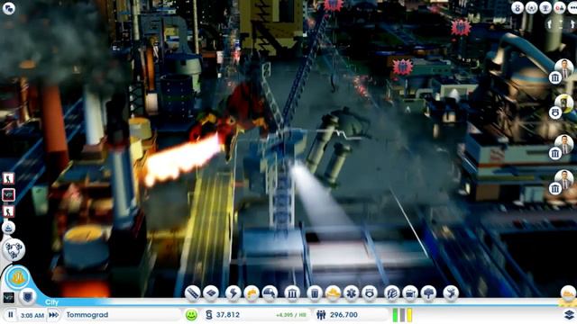 SimCity - Big Lizard Disaster in a City with 300,000+ citizens смотреть онлайн