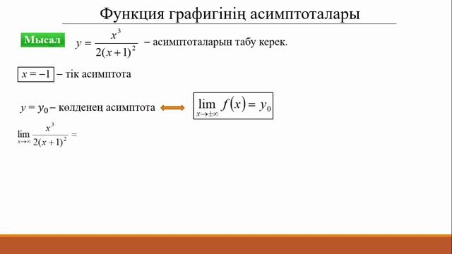 13.4 Туындыны қолдану. Асимптота. смотреть онлайн
