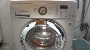 LG F1289TD5 washing machine, Rinse and 800 rpm spin wash program test example movie. 266