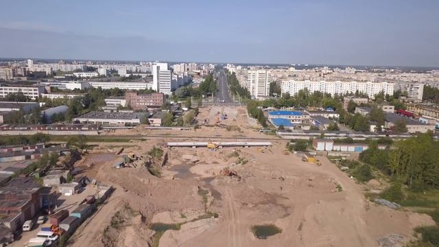 Строительство дороги в Билево [18.08.2018] смотреть онлайн