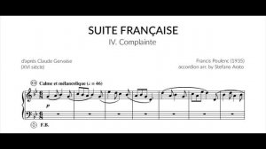 POULENC, Suite française (2B), Accordion/RT#004