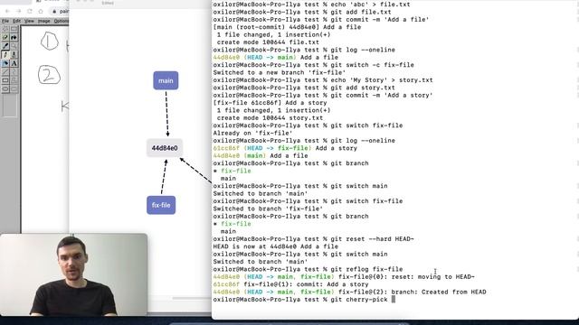 Что делает git cherry-pick? 3 примера. Как перенести коммит в другую ветку? смотреть онлайн