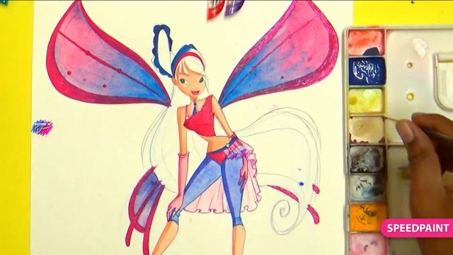 How to draw Winx Club Musa Believix - Speedpainting смотреть онлайн