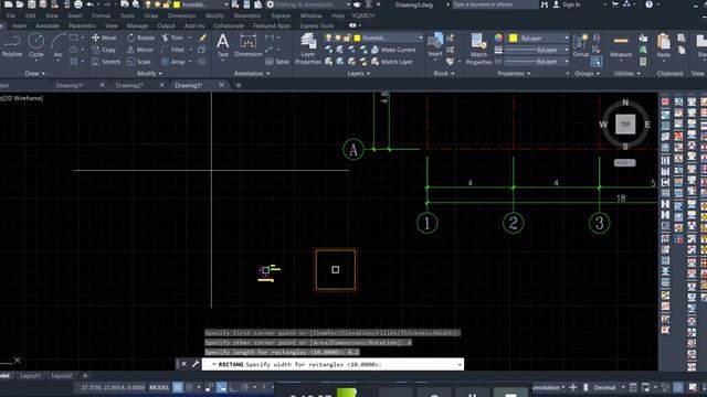 YQArch| Draw grid|foundation | plinth beam in Autocad|How we draw grid beam|grid with YQArch смотреть онлайн