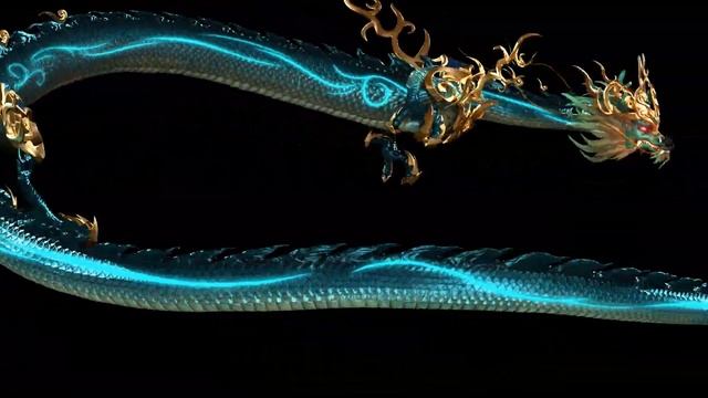 Chinese Dragon rigging and animation in MAYA смотреть онлайн